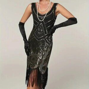 Women's Tassel Sequined Dress Size XXL (14) NWOT